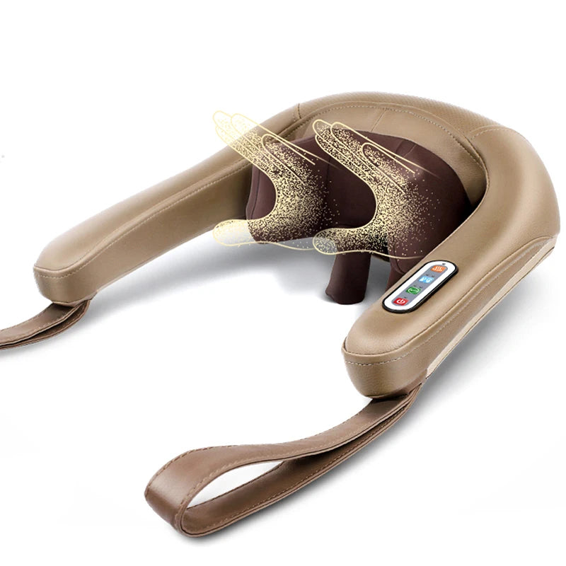 Electric Neck & Shoulder Massager with Heat – Shiatsu Kneading for Pain & Tension Relief