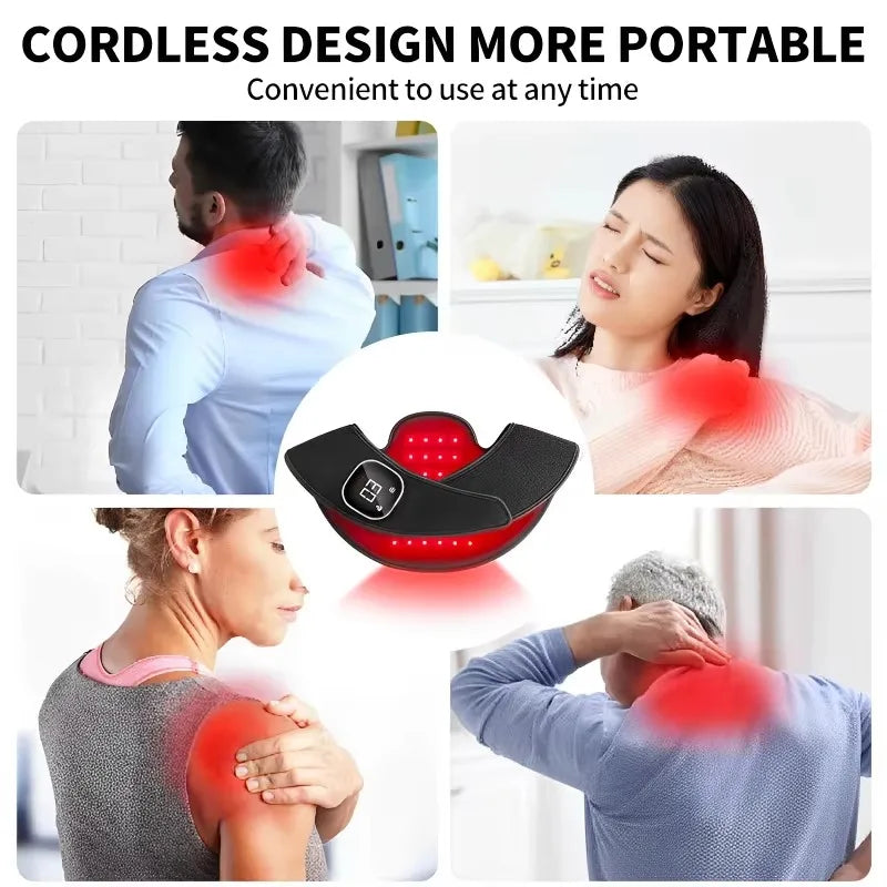 Rechargeable Neck & Shoulder Massager with 5 Modes and Infrared Heat Therapy