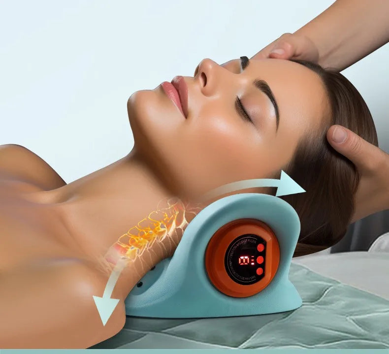 Cervical Pillow and Neck Massager with Heat and Vibration Therapy