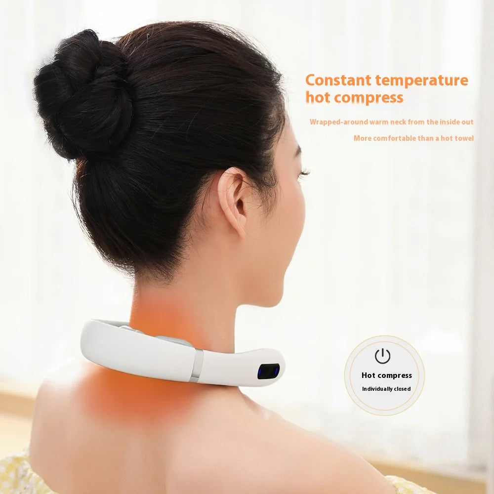 Wireless Shiatsu Neck & Shoulder Massager with Heating and Multi-Mode Relief