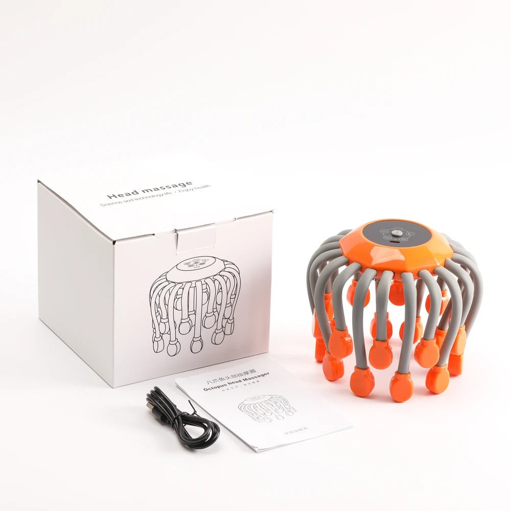 Cordless 20-Claw Electric Head Massager Promotes Circulation & Relieves Fatigue